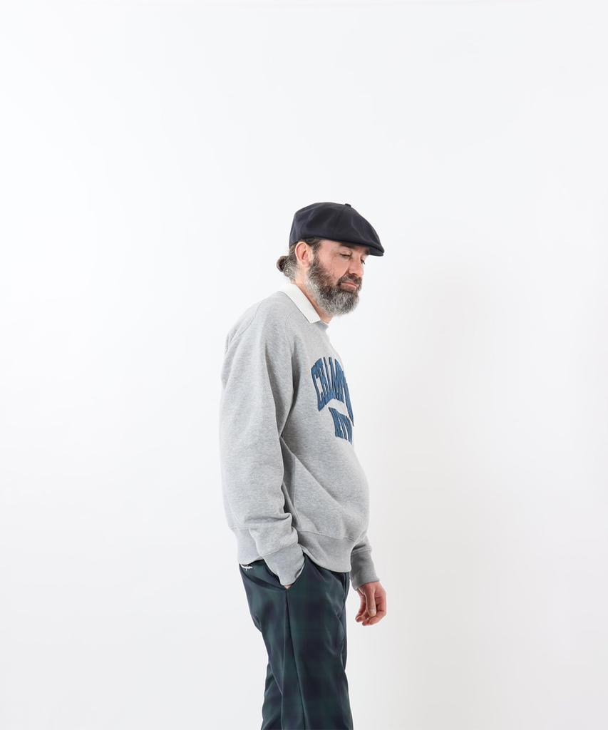 Long Round Antibacterial and Heat Graphic Logo TECH TERRY Crew Neck Oxford L [Champion] Sweatshirt, Sleeve, Neck, Deodorizing, Stretch, Retention,