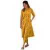 ANNI DESIGNER Женская прямая printed курточка из вискозы с брюками (Баркат Желтый Желтый Средний)