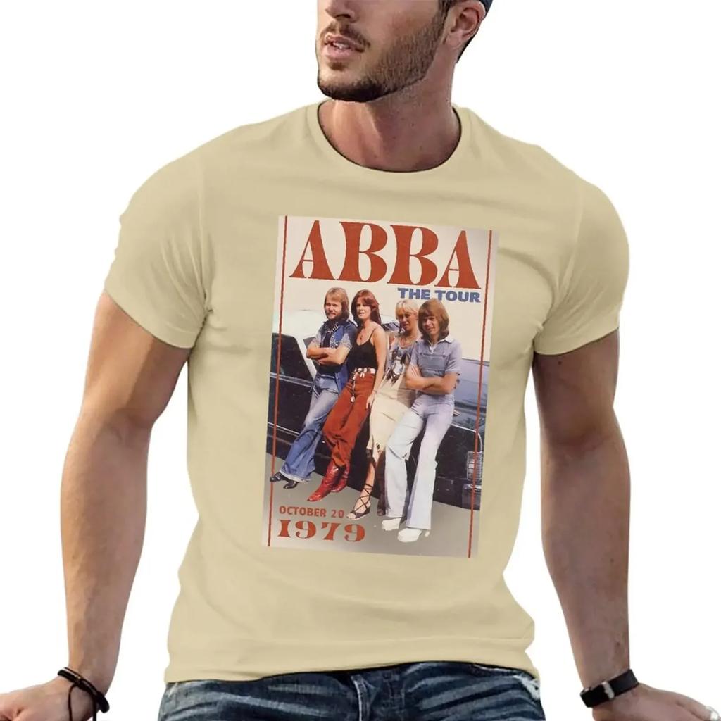 Classic Vintage Pop y2k AB BA Band The Tour T-Shirt street wear sports fans blanks slim fit t shirts for Unisex 2025 model