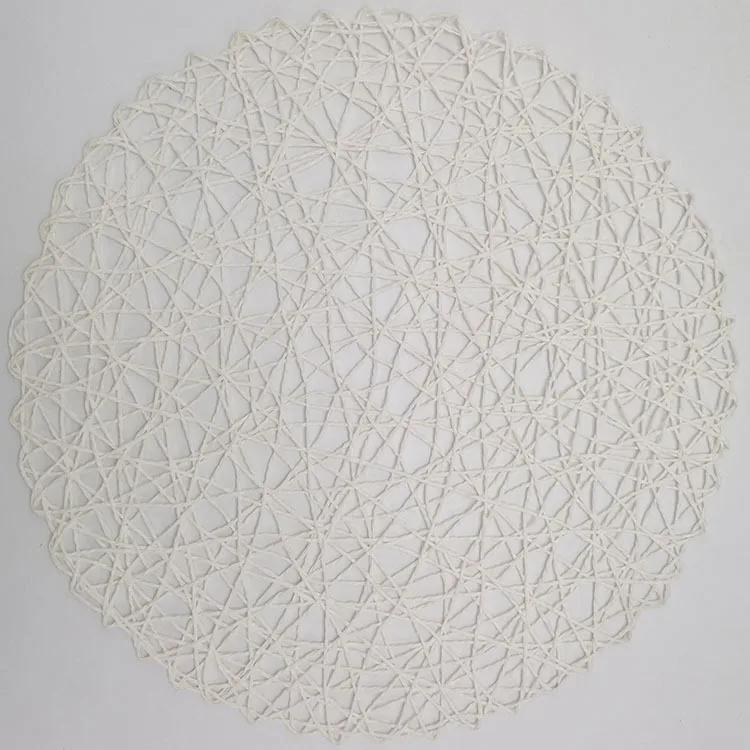 Круглые плетеные бумажные подставки под тарелки Деревянные Термостойкие Ротанг Коричневые из Бумажной Соломки для Обеда Вечеринки Свадьбы