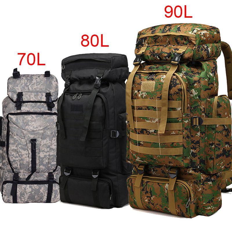 Military 70l80l100loutdoor Rucksack Tactical Backpacks Camping Hiking Trek Bag