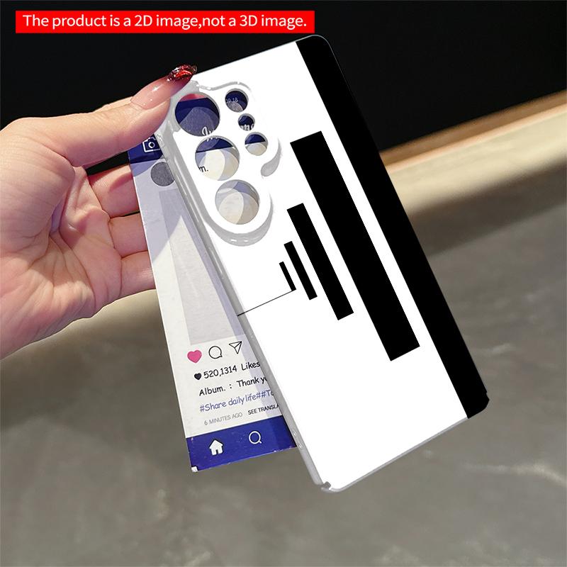 2DFlat Samsung phone case Minimalist Black Bars Mobile Case Applicable to Galaxy S22 S23 S24 S25ULTRA S26 A12 A13 A14 A15 A16  A34 A35 A54 A55