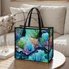 Coral Reef Pattern Tote Bag Shopping Travel Portable Handbag Fashion Daily Carry All Purse