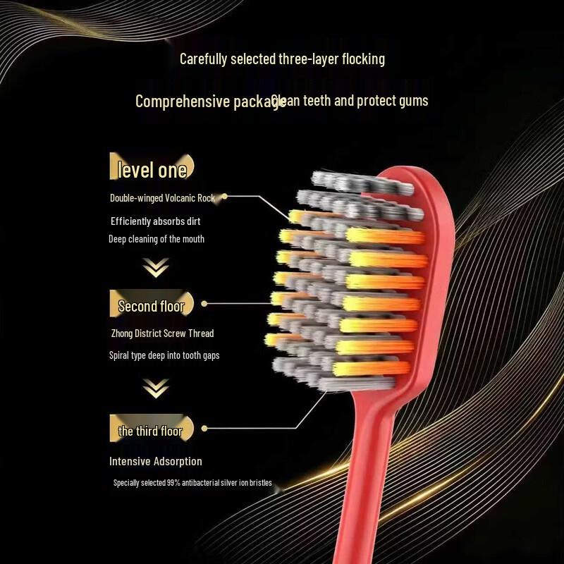 Зубная щетка Jingdong Pro с вулканическим углем (4-Pack)