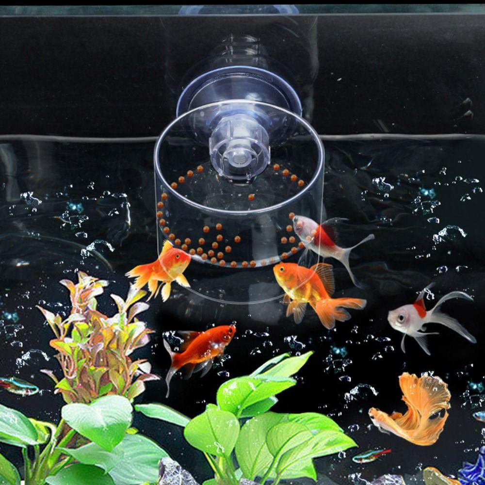 Rectangle/Round Acrylic Aquarium Fish Feeder Transparent Floating Fish Food Tray  Feeding Fishes
