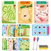15/32 Sheets Reusable Maze Cards for Kids 3 Beginner Level Kids Activity Busy Amazing Mazes Books with Pens Chidren Puzzles Fine