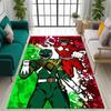 3D printed Super Sentai pattern rug, large-area non-slip washable rug,, suitable for bedroom home décor.