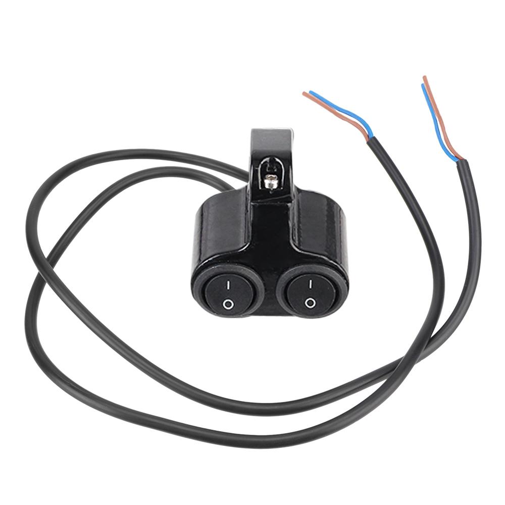 Переключатель фары 12 В, переключатель поворотников, переключатель динамика, управление двумя кнопками, алюминиевый сплав 7/8 дюйма 22 мм