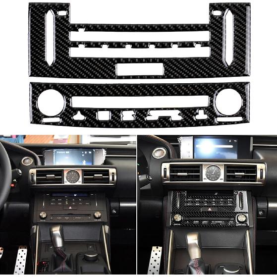 NVCNX Real Carbon Fiber Trim for Lexus is 2014-2020 Interior Accessories | for IS250 2014 2015 / IS200t 2016 2017 / IS300 2016-2020 / IS350