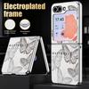 Чехол с принтом бабочки для Samsung Galaxy Z Flip 8 7 6 5 Z Flip8 Flip7 Flip6 Гибридный 3-в-1 Покрытие Кожаная накладка Чехол для складного телефона