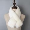 Winter Faux Rex Rabbit Fur Whole Skin Scarf Women Double-Sided Plush Thickened Warm Cross Neck Wrap Fur Collar Shawl