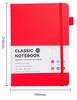 PU Leather Hardcover A5 Size Notebooks Colorful Thread Sewing Binding Pen Holder Paper Bag Lined Thicker Pages