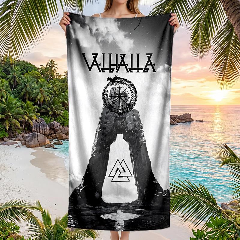 Mythology Valhalla Fashion Beach Towel: Ideal for Summer Adventures Soft, absorbent and quick drying suitable for swimming and bathing