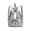 Silver Texture Drawstring Backpack Large Capacity Casual Backpack Women'S Niche Design Lazy Style Schoolbag