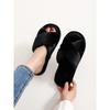 Girls fluffy cross slippers new fashion household autumn and winter warm cotton slippers women