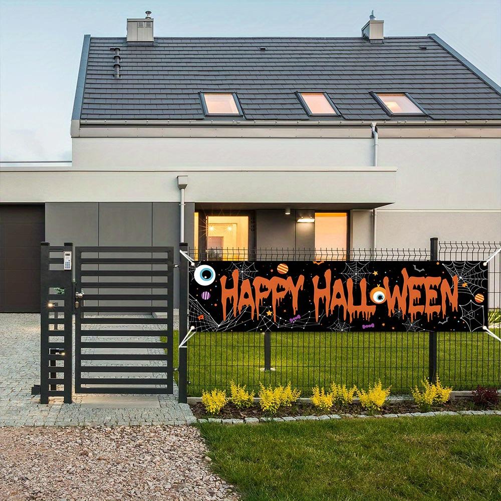 Decorative Party Banner, Polyester Fabric, for Halloween Party Indoor Outdoor Decor