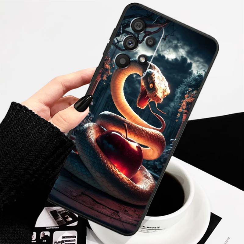 Чехол для телефона с дизайном Аниме Биология для Samsung A73 A72 A71 A55 A54 A53 A52 A51 A13 A22 A16 A15 A12 A14 A26 A07 5G Черный