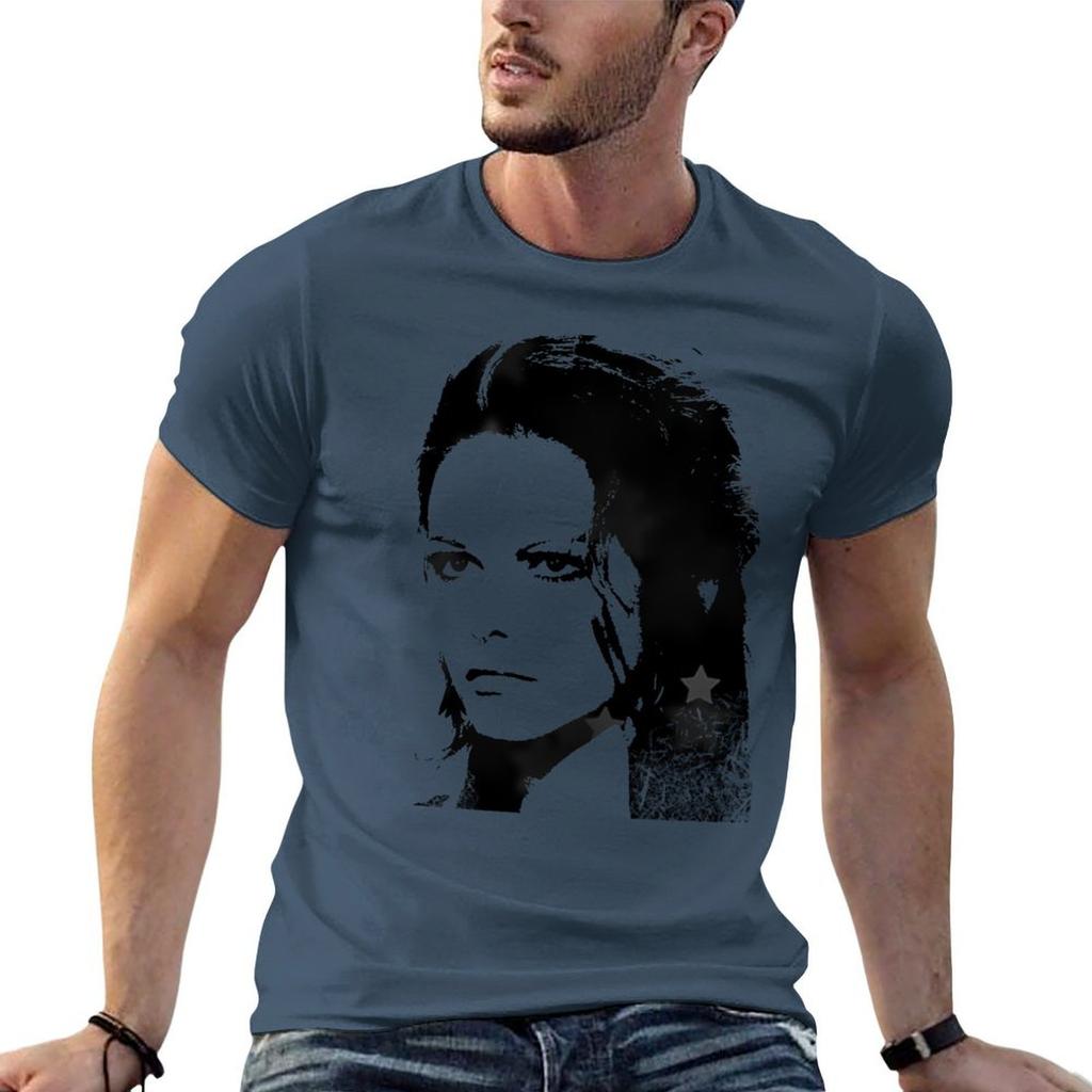 Claudia Cardinale Tshirt Work Daily Short Sleeve Top