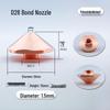 High-Speed Laser Cutting Nozzle for Sheet Metal - Purple Copper, Single/Double Layer
