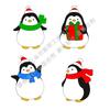 Christmas Cute Little Penguin Micro-landscape Snow Scene Decoration Keychain Pendant Antarctic Penguin Little Animal