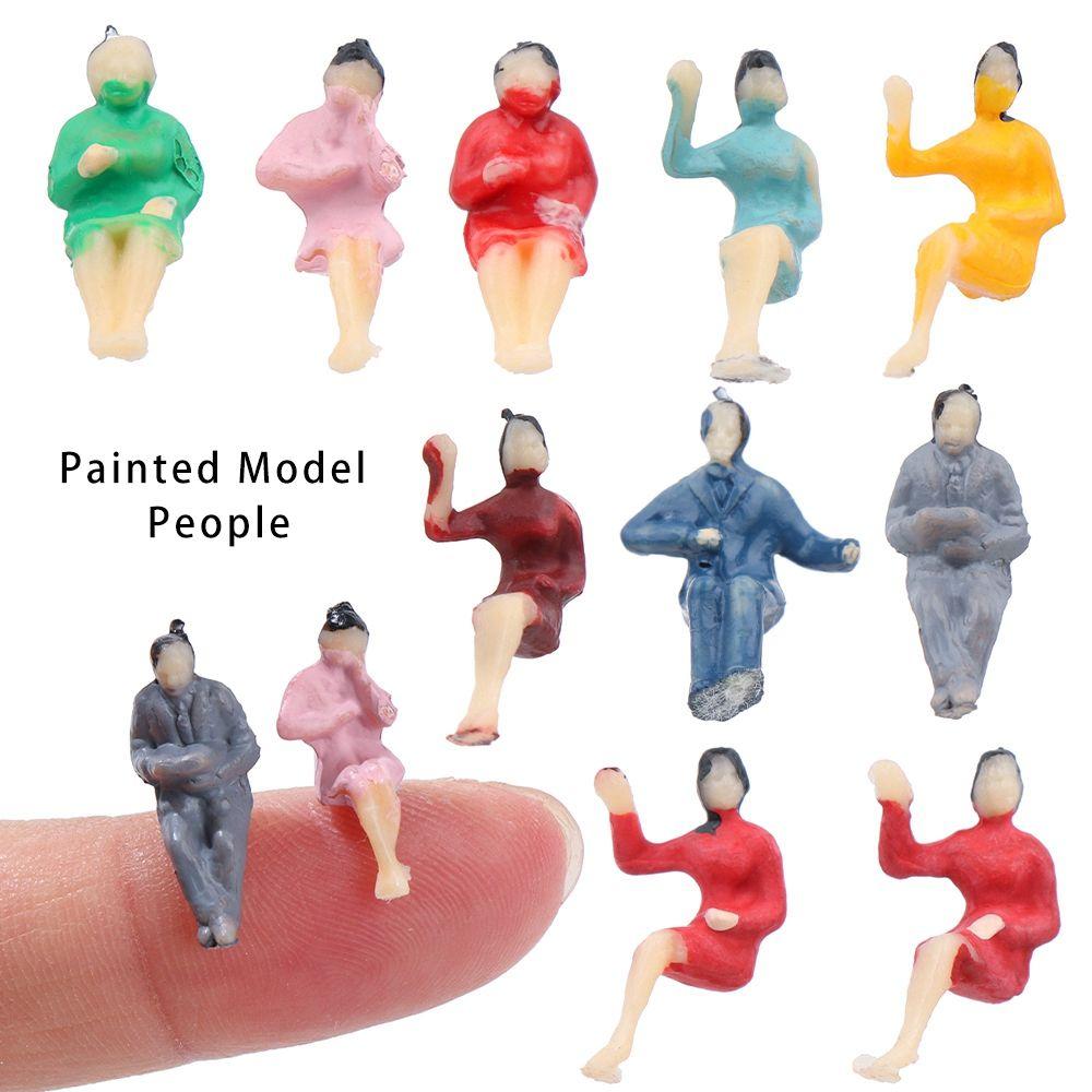 Поза Кукла Кукольный домик Украшения Сделай сам Персонаж Поезд Пейзаж Модель Здание Пассажиры Сидят Фигурки людей