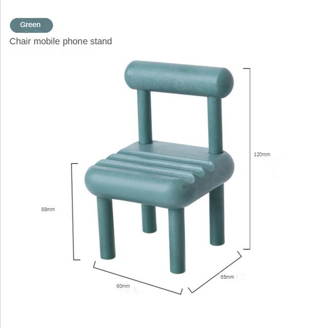 Cute Lazy Board Phone Holder Desktop Mini Chair Shape Cell Phone Stand Cartoon Table Decoration Easy Chair Phone LIVE Support