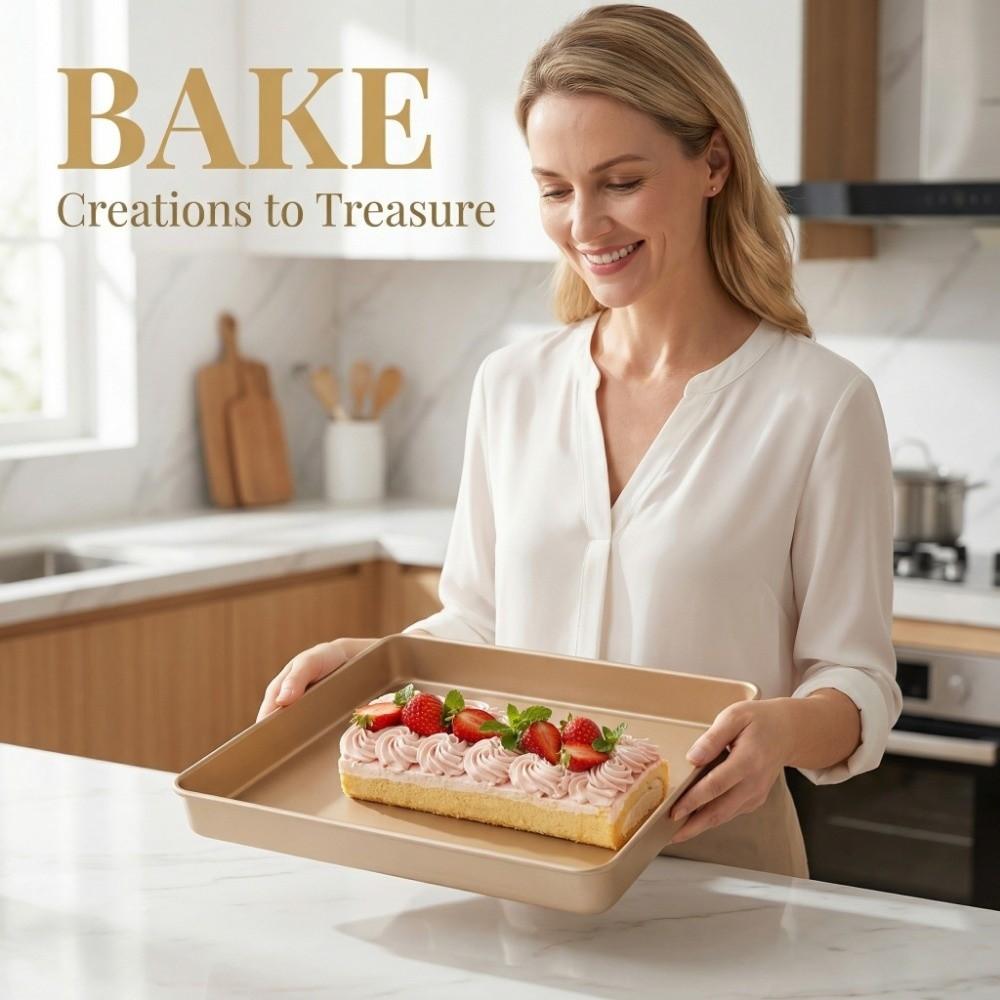 Non-Stick Square Baking Pan Multisize Bakeware Tools Easy Cleaning Cake Mold Tray Cake Baking