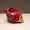 Funny Heart Skull Desktop Figurine Red Halloween Tricky Toys Realistic Miniature Model Party