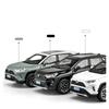 1/32 Toyota RAV4 SUV 2023 Литая металлическая модель автомобиля Звук и свет Оттяжка Детская игрушка Коллекционные предметы Подарок на день рождения