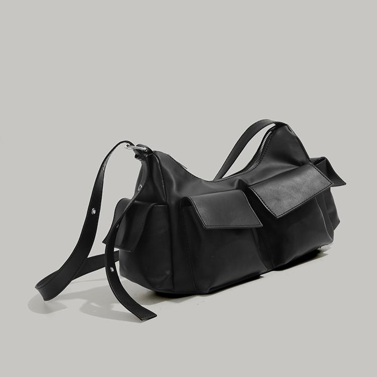 2025 New Trendy Women's Bag, Multi-Pocket Shoulder Commuting Bag, Tote Bag, Simple and Fashionable Versatile Motorcycle Crossbody Bag