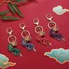 Zinc Alloy Chinese Dragon Zodiac Keychain for Year of Birth - Men's and Women's Bag Ornament, Perfect for Cross-Border Gifts