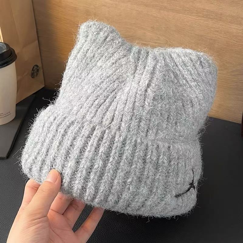 New bow wool hat winter warm women's casual versatile bag head hat fashion cold hat free shipping