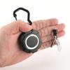 Выдвижной карабин из нержавеющей стали, брелок для ключей, сверхмощный карабин, брелок для ключей, ударопрочный трос, кольцо для ключей