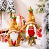 Delightful Khaki Gingerbread Man Needle Hat Rudolf Plush Doll For Christmas Cheer