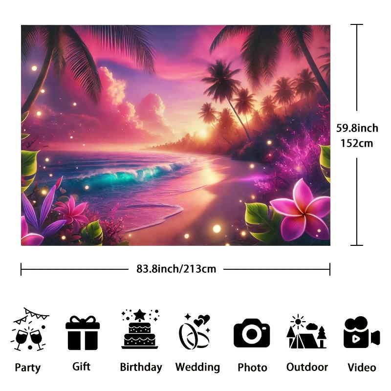 1 piece tropical beach sunset background - photography background cloth suitable for studios and professional photography