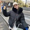 Outer Women 2025 New Autumn and Winter Style Fried Street Large Fur Collar Hooded Short Down Cotton Jacket Loose Thickened Warm