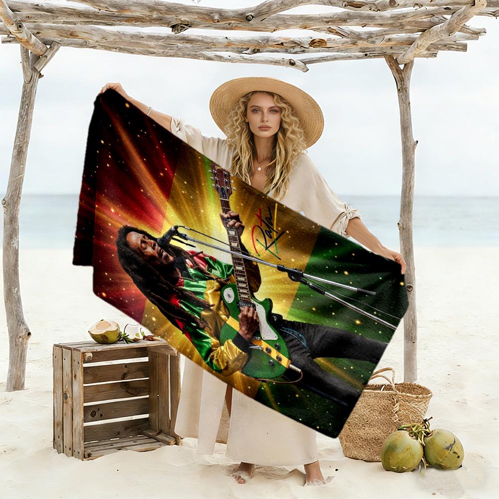 Bob Marley Beach Towel Super Soft Absorbent Comfortable Lightweight