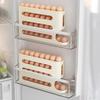 4 Tiers Egg Holder Large Capacity Automatic Scrolling Egg Rack Holder Space-Saving Egg Dispenser Eggs Organizer Storage for Fridge Kitchen
