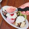 Ice Cream Spoon 304 Stainless Steel Non-Slip Ergonomic Handle Baking Desserts Spoon Reliable Dessert