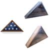Wood Triangular Flag Storage Box with Glass Front Display Case for Memorial Display and Home Decors Dustproof Designs