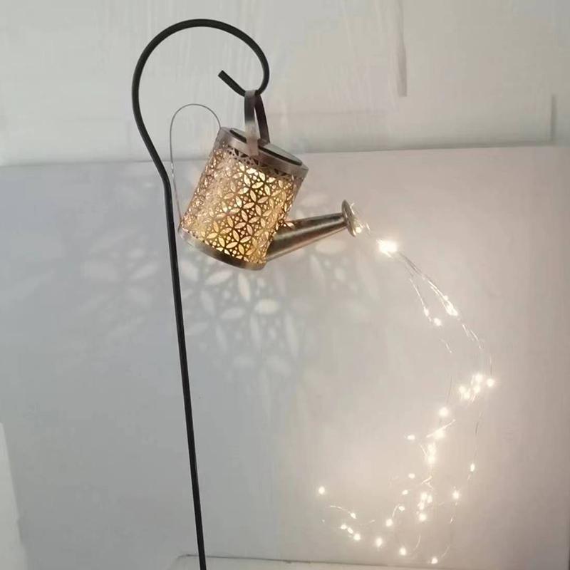 6-12 часов освещения, солнечные гирлянды для полива, водонепроницаемые, садовые светильники, декоративные металлические гирлянды для водопадов, дорожки во дворе и патио