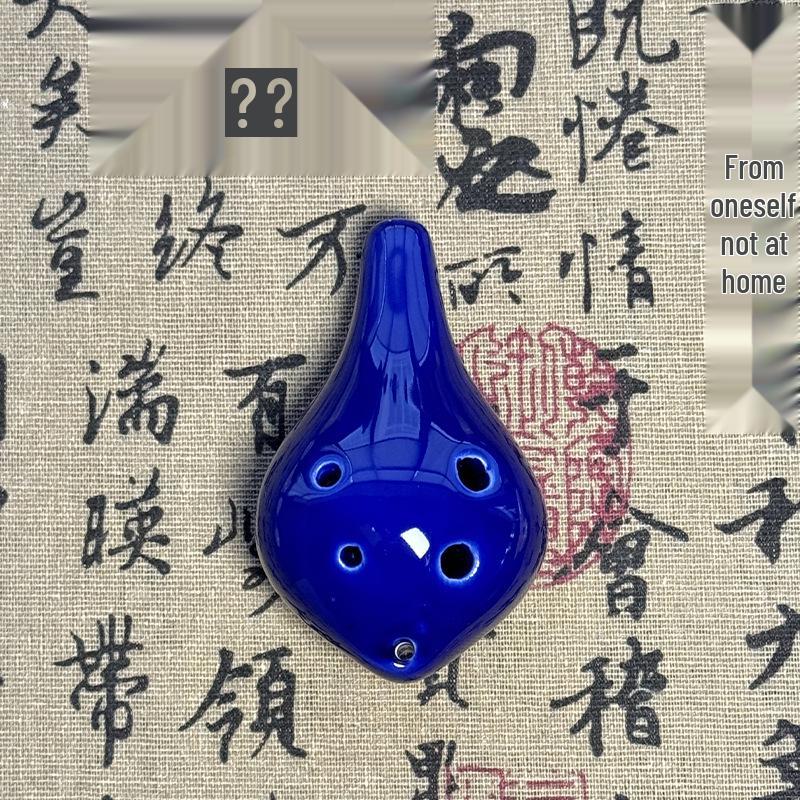 Beginner 6-Hole Alto Ocarina Pendant for Students and Travelers