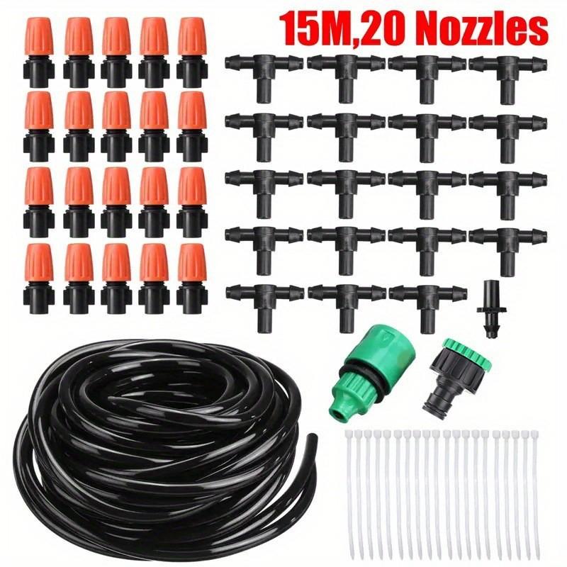 Adjustable copper atomizing nozzle set, automatic flower watering device, cooling spray set, garden irrigation tool set