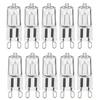 10pcs G9 Halogen Light Bulbs Quality Energy Saving 220V Filament Lamp High Temperature Resistant 25W/40W/60W Warm White Ovens