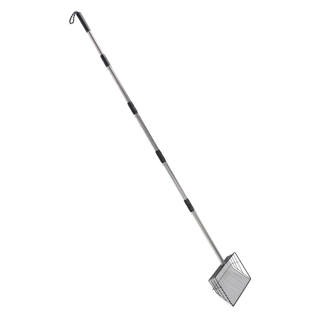 Chicken Poop Scooper 201 Stainless Steel Chicken Coop Litter Scoop Cat Litter Scooper with 5 Extendable Handles