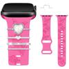 Rhinestone Charm Silicone Strap Ring for Apple Watch