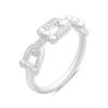 Серебряное кольцо с фианитами, вес изделия 3,66 гр (2207450)