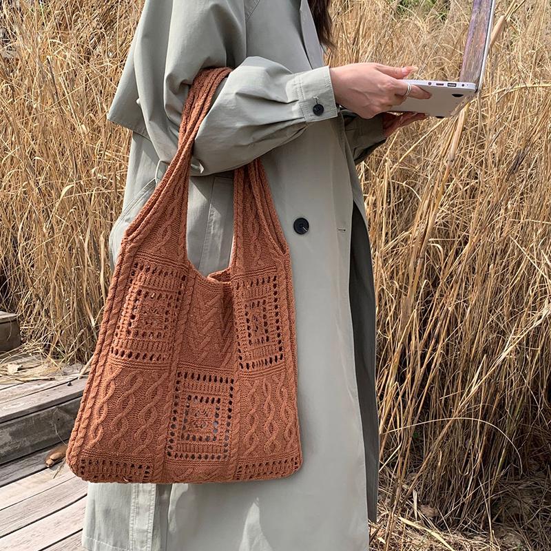 Yogodlns Женская тканая сумка-тоут в стиле бохо, летняя пляжная сумка, тканые сумки ручной работы на плечо, ручная вязаная сумка, сумка для покупок