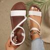 New Summer Sandals Travel Women Shoes New Sandal Sole Durable Sandal Ladies Outdoor Beach Slippers Platform Sandals Size 36-43