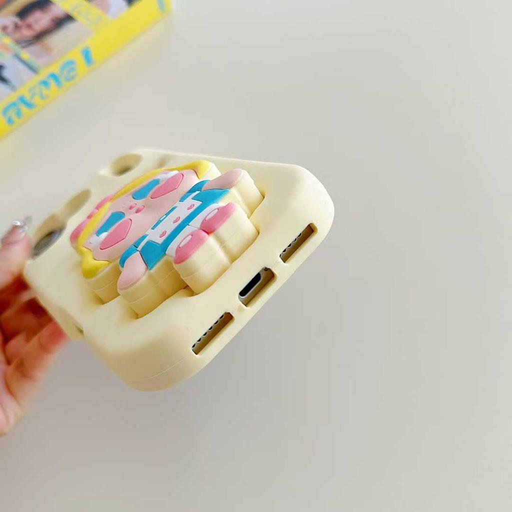 3D Милый Чехол-держатель для телефона Cry Baby для iPhone 17 Air 17 16 15 14 13 Pro 12 11 Pro Max 16E Мягкий силиконовый чехол